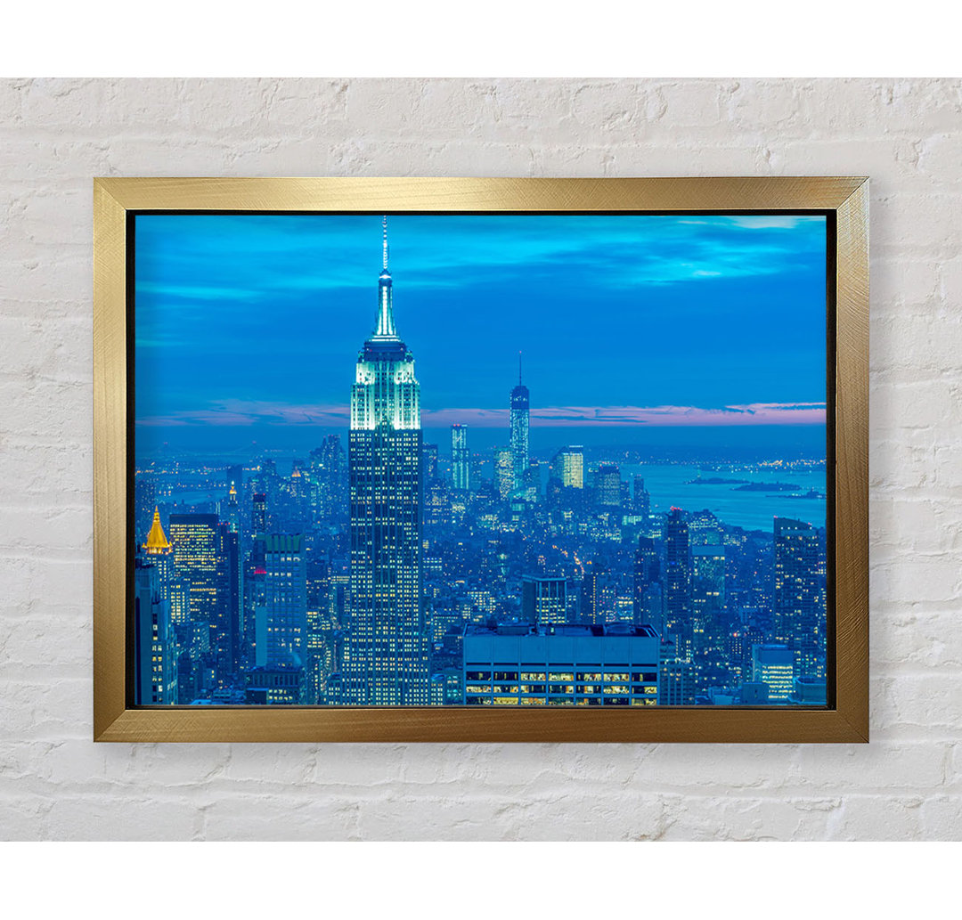 Empire State Building Blues - Einzelner Bilderrahmen Kunstdrucke