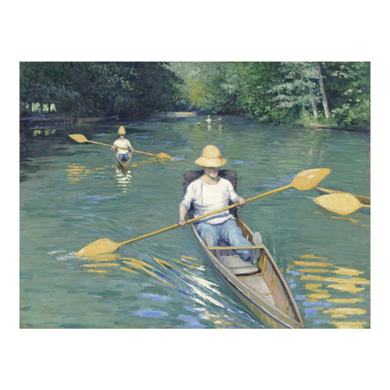 «Skiff» par Gustave Caillebotte - Estampe numérique, H 16 po x l 20 po