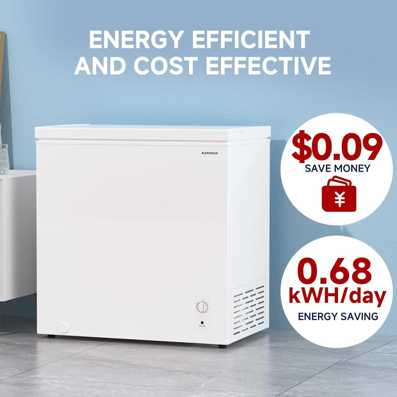 BANGSON 7.0 Cu.Ft Chest Freezer, Deep Freezer with Adjustable Thermostat, Top Open Door Freezer with Removable Basket