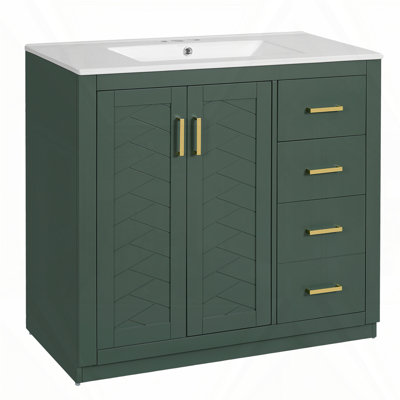 Meuble-lavabo 36 po avec lavabo en céramique
