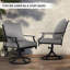 Chaise de salle à manger pivotante à bascule avec coussin-814367893