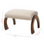 Repose-pieds en tissu beige clair Incanto-586941630
