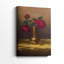 Roses rouges dans un vase japonais sur toile de velours doré - toile tendue par Martin Johnson Heade-1681049335