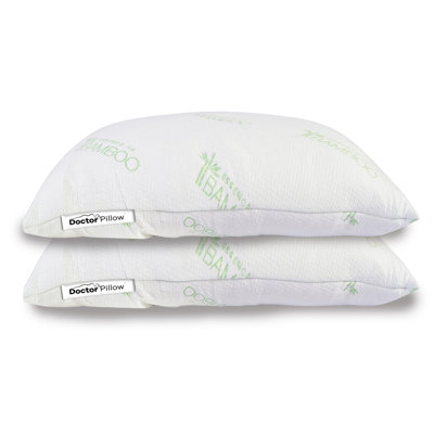 Doctor Pillow Rayon Derived From Bamboo Dreams Pillow Set Of 2 ,Hypoallergenic Down Alternative Fiber Pillow