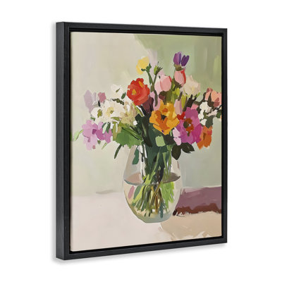 Cheerful Garden Bouquet Floating Frame, design by Riley B
