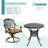 Round 2 - Person 31" Long Bistro Set with Cushions-1840263772