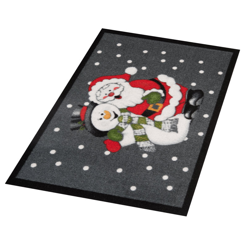 Father Christmas and Snowman Cats Doormat