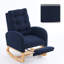 Chaise berçante classique rembourrée avec repose-pieds réglables-1072983778