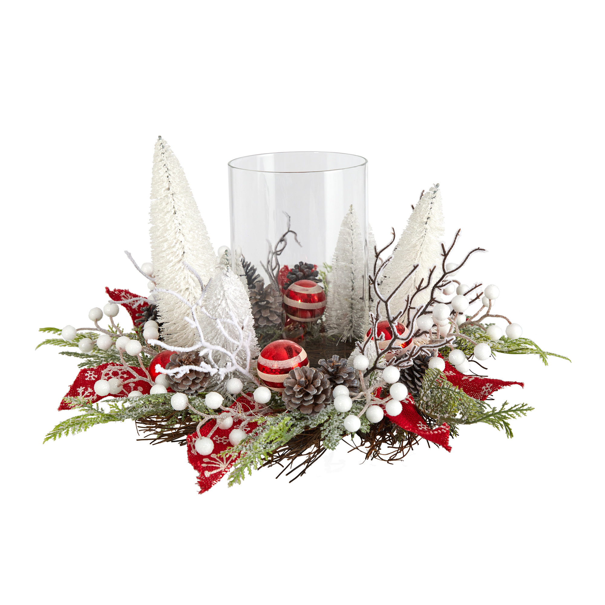 The Holiday Aisle® Holiday Lighted Forest Berry Candelabrum & Reviews | Wayfair