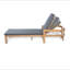 Chaise longue d'extérieur en acacia
