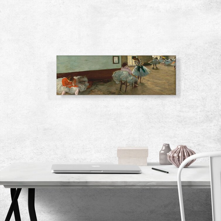 The Dance Lesson 1879 by Edgar Degas - Wrapped Canvas Panoramic Painting