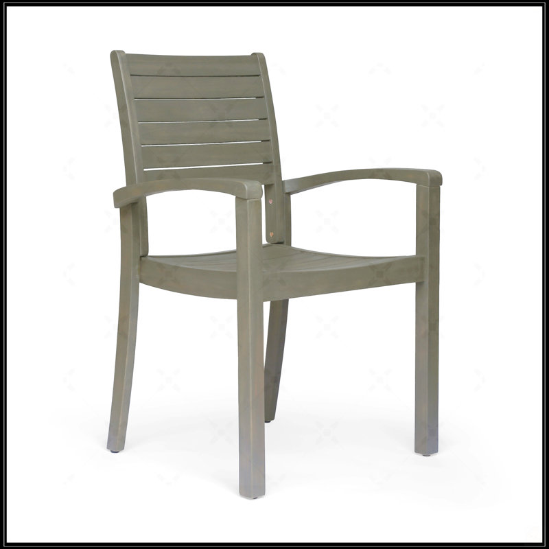 Chaise de salle à manger d'extérieur, Gris