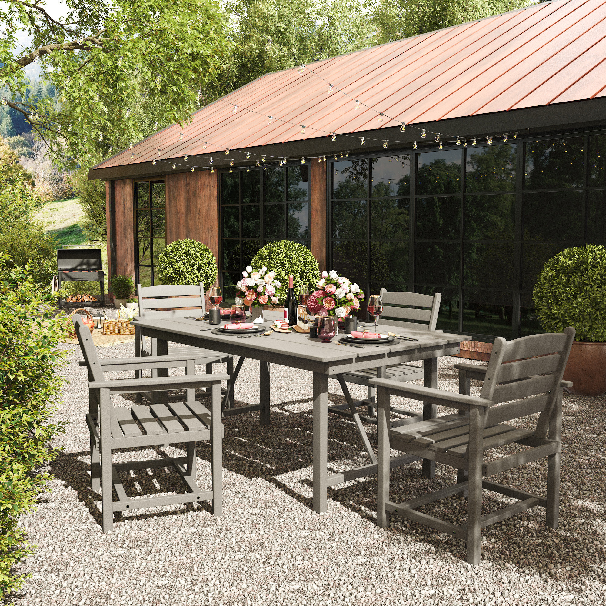 Farmhouse Outdoor Dining Set
