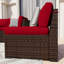 Treyshun Modular Slanted Rattan Sectional Conversation Sets With Coffee Table-87868585-99277890