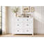 Buffet de 104 cm avec mini-réfrigérateur intégré, 2 tiroirs et tablette réglable pour coin café et espace boissons, blanc-491728621
