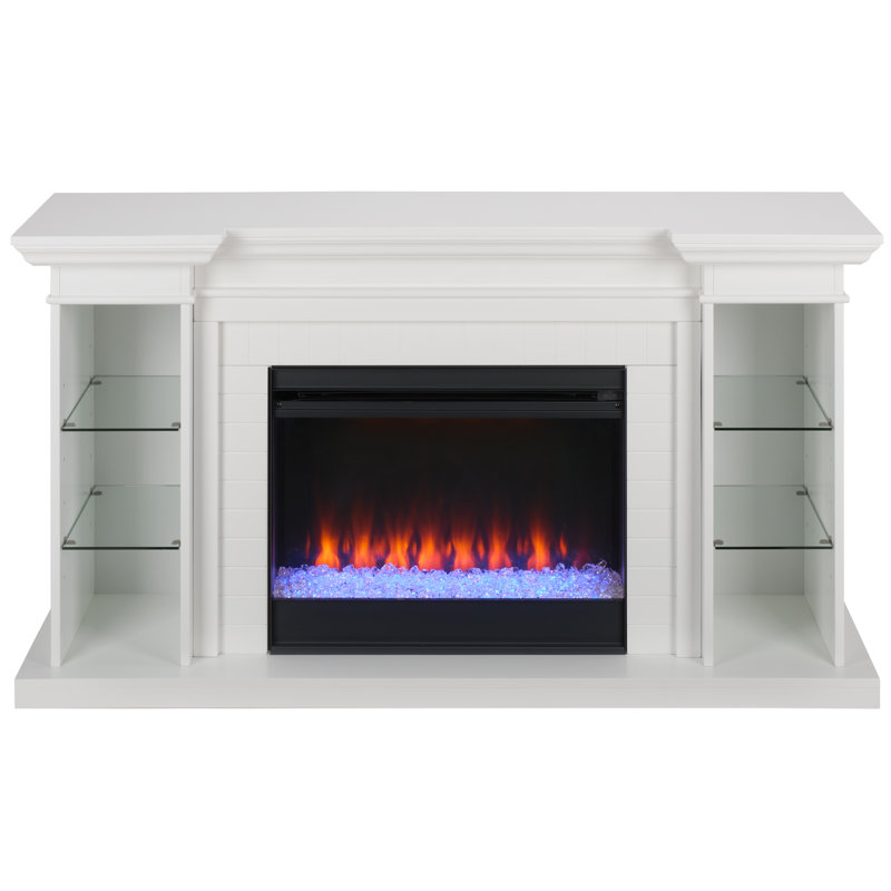 Henstinger Color Changing Fireplace with Bookcase