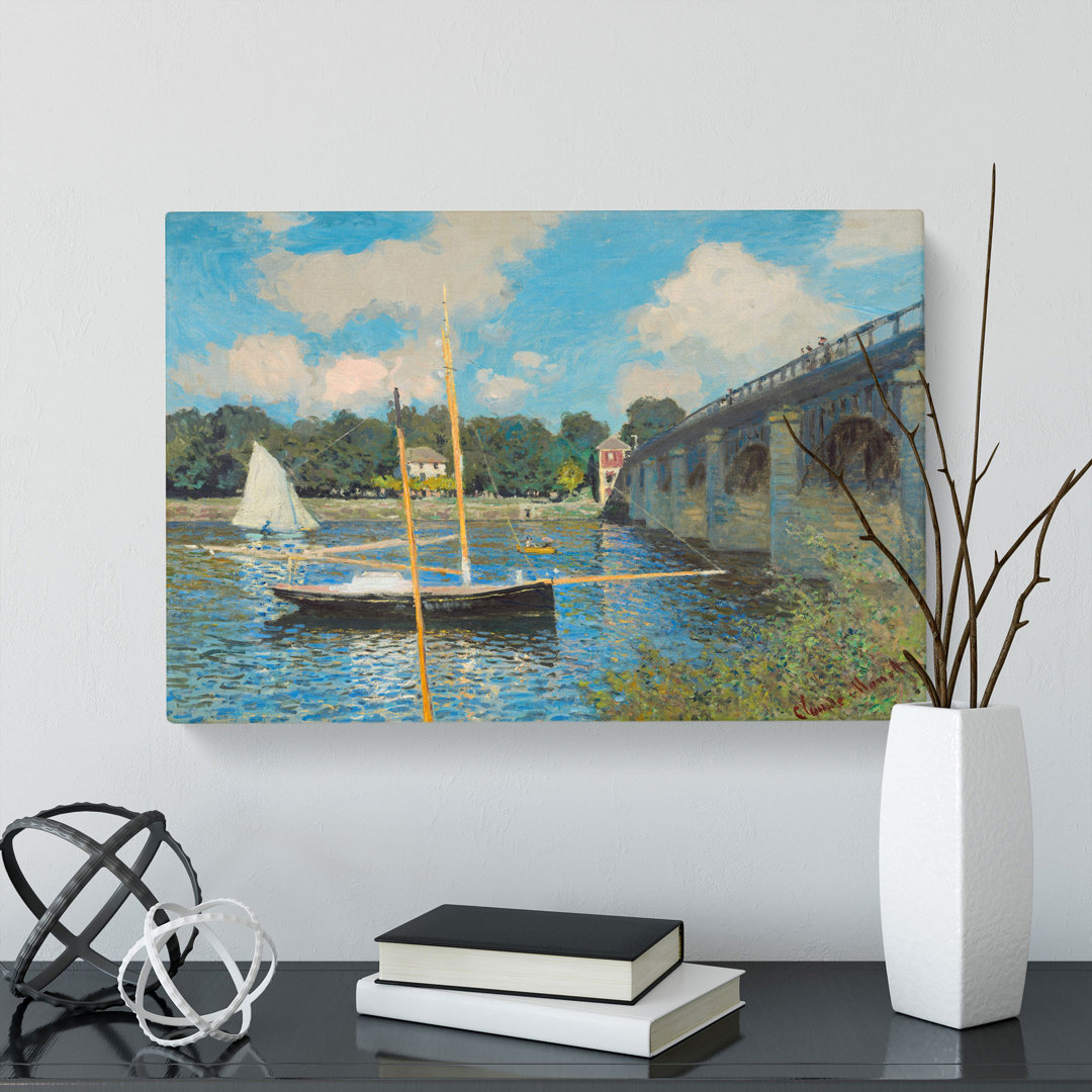 The Bridge At Argenteuil by Claude Monet - Wrapped Canvas
