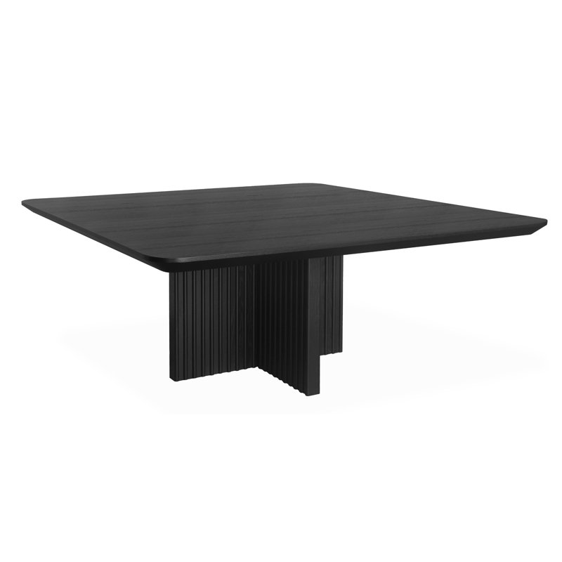 Aneeya 72" Sq Dining Table -black Oak