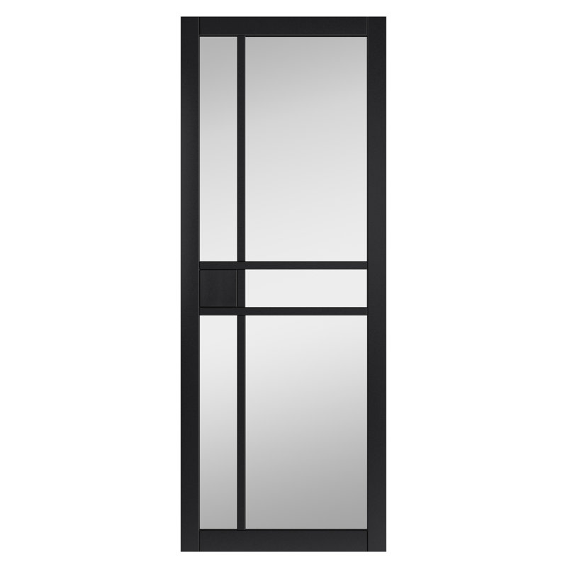 City Glass Door Prefinished, 198.1cm H x 83.8cm W x 3.5cm D