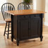 Azizi 42 " W Kitchen Island Set with Solid Wood Top