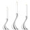 Cobra 3 Piece Stainless Steel Table Top Candlestick Set
