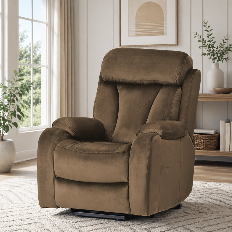 Fauteuil inclinable électrique Power Lift, Velvet, Brun