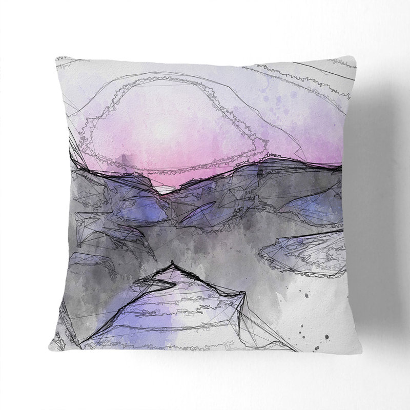 Abstract Square Cushion, Stone, 55cm H x 55cm W x 20cm D