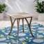 Table de patio carrée en bois 31,5 po avec lattes 31,5 po