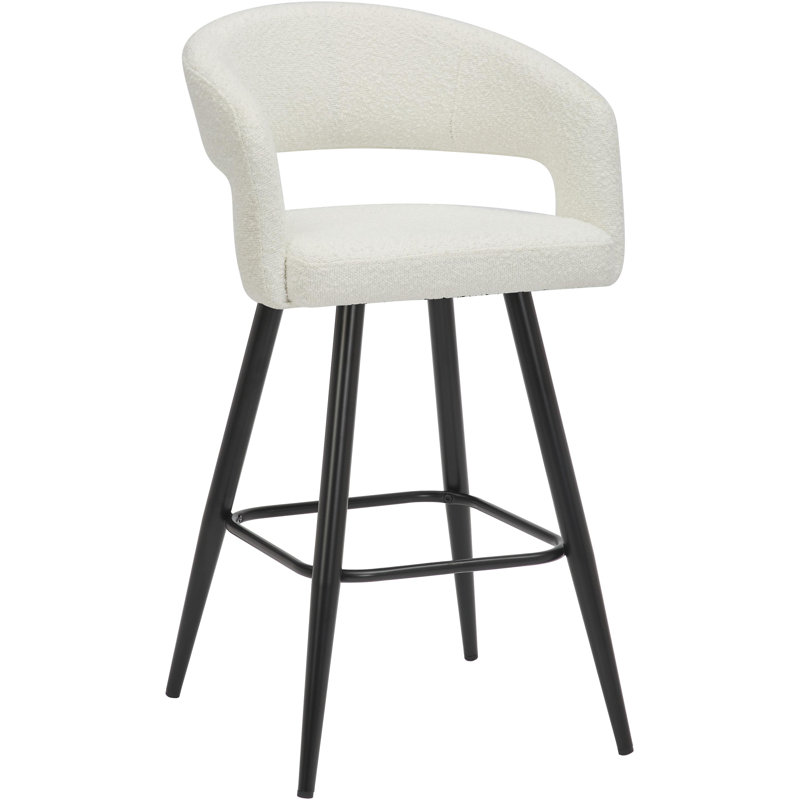 Pultneyville Upholstered Bar Stool, White