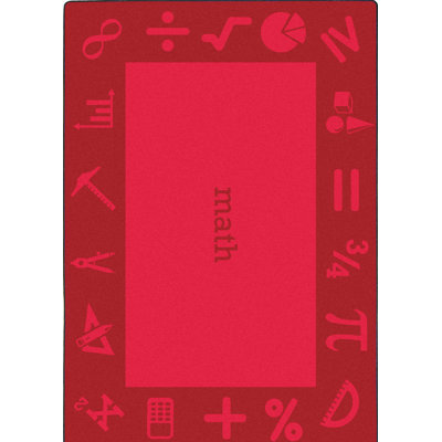 Steam Math Red by Joy Carpets Area Rug