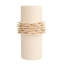 Ruffled Elegance Stoneware Vase