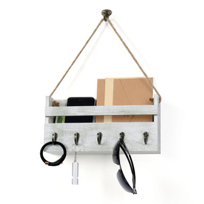 Leema Solid Wood Wall Organizer