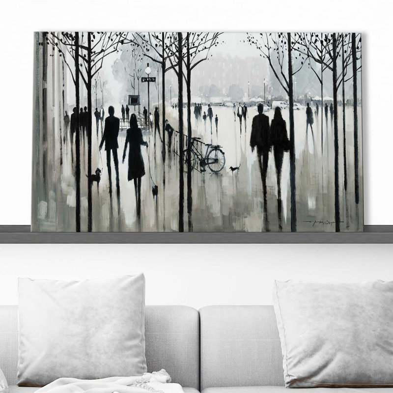 Morning Paris par - Peinture, Toile tendue, H 18 po x l 30 po x P 1 po
