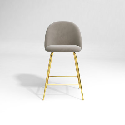 Ella Upholstered Counter Stool with Metal Frame
