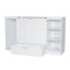 Lit escamotable simple avec tablettes de chevet et garde-robe, blanc