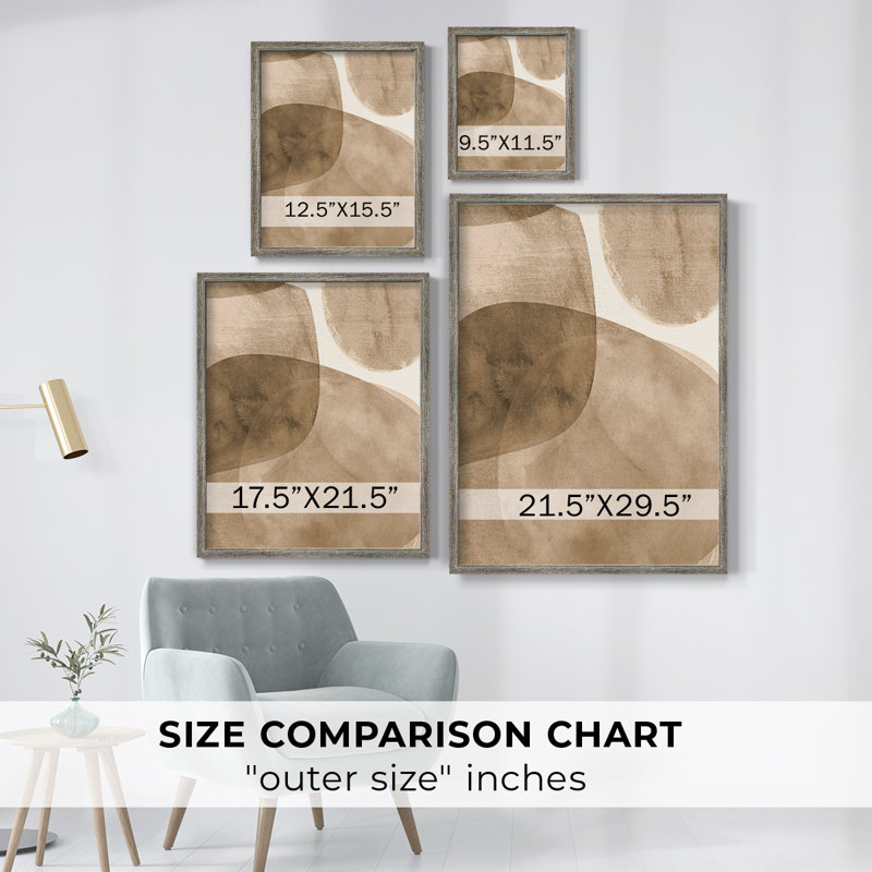 Neutral Object II Framed Print - Solid Wood, 21" H x 17" W