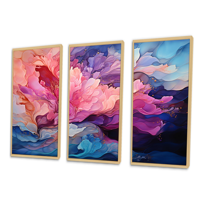 «Lumpkin - Aurora Borealis», ensemble de reproductions d'art mural, Cadre naturel flottant, H 32 po x l 48 po x P 1 po