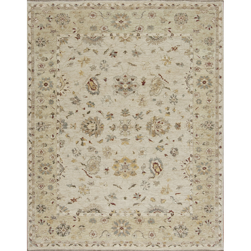 Essence Hand Knotted Wool Area Rug, Rectangle 6' x 9'