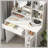Vanity Desk with Mirror & Light, Large Drawer Three Level Storage Dresser, 3 Lighting Modes Adjustable Brightness, Bedroom Dressing Table(white)-1434076512