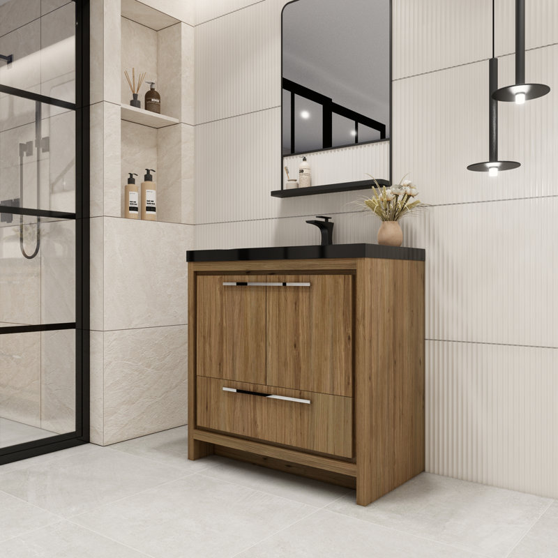 Ensemble de meuble-lavabo simple 36 po Enville, Chêne naturel
