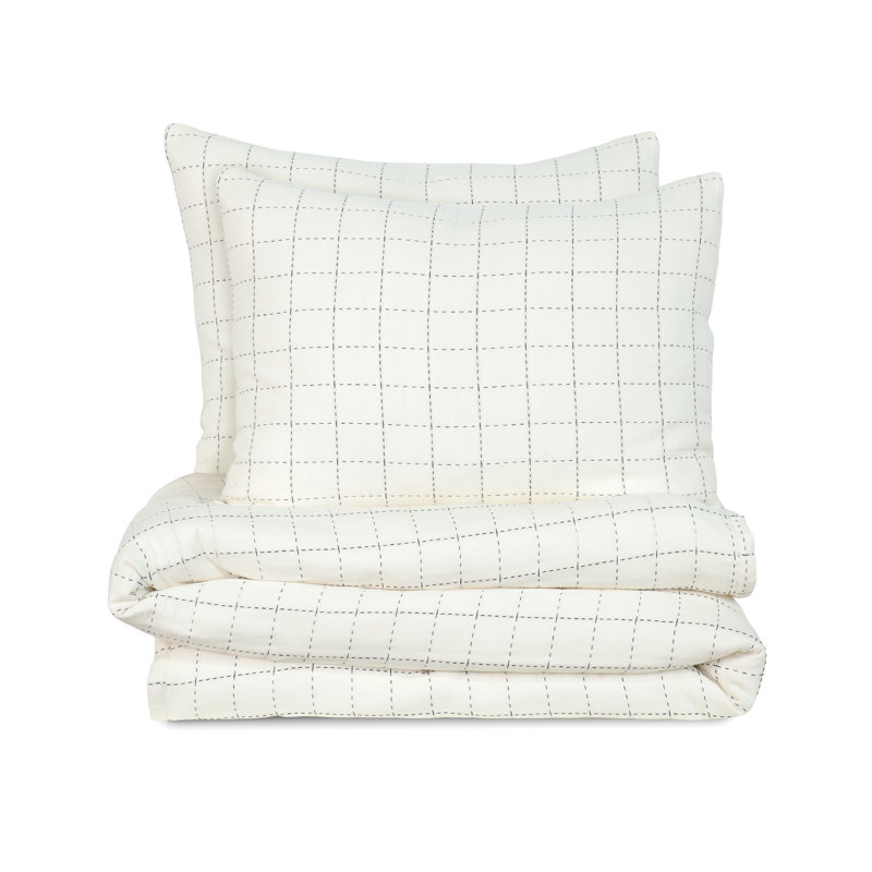 Vellux Yukon Full/Queen Ivory Coverlet Set, Queen Coverlet + 2 Standard Shams