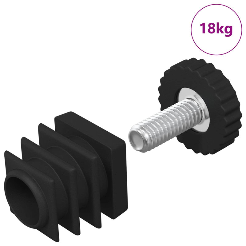 Vidaxl Furniture Levelers Adjustable Black PP Accessories Balancer Stabilizers