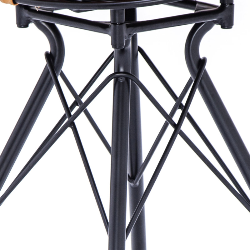 Ensemble de 2 tabourets de bar 30 po, Orange / noir