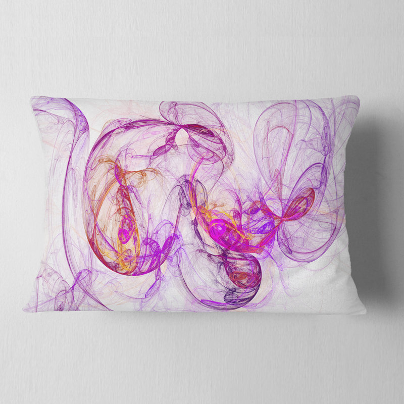 Coussin Billow, 12 po x 20 po, Mauve, Rectangulaire