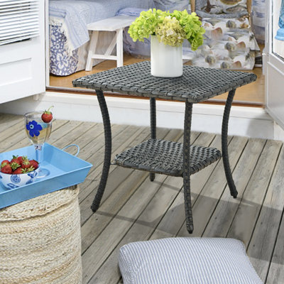 Square Wicker/Rattan Outdoor Side Table