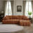 108" Gray Chenille Sectional Sofa, Tufted Design & Pocket Springs, No Assembly-124206735-118691998