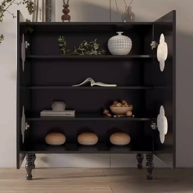 Armoire d'appoint classique de haute qualité, Noir