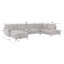 Modern U-shape Kimo Corner Sofa with Silver Metal Legs-1462867621-1462867627