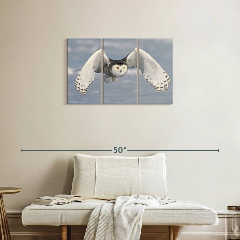 Brampt Owl In Winter, 20" H x 33" W