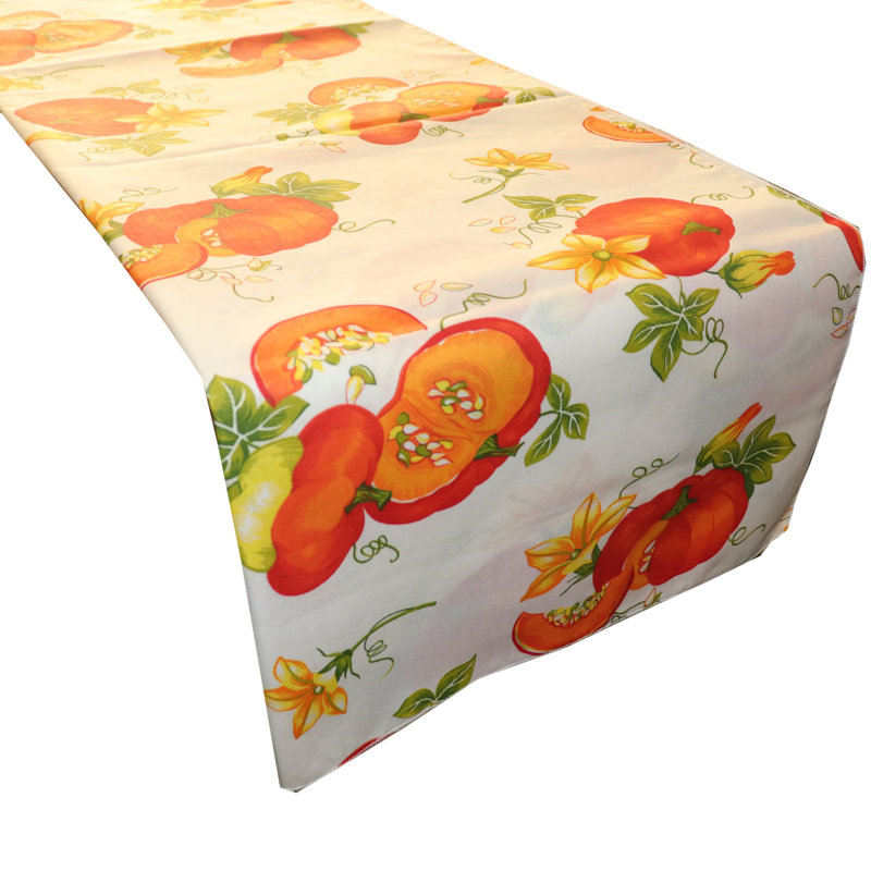 Pumpkin Slices Print Table Runner, Runner 24" x 90"
